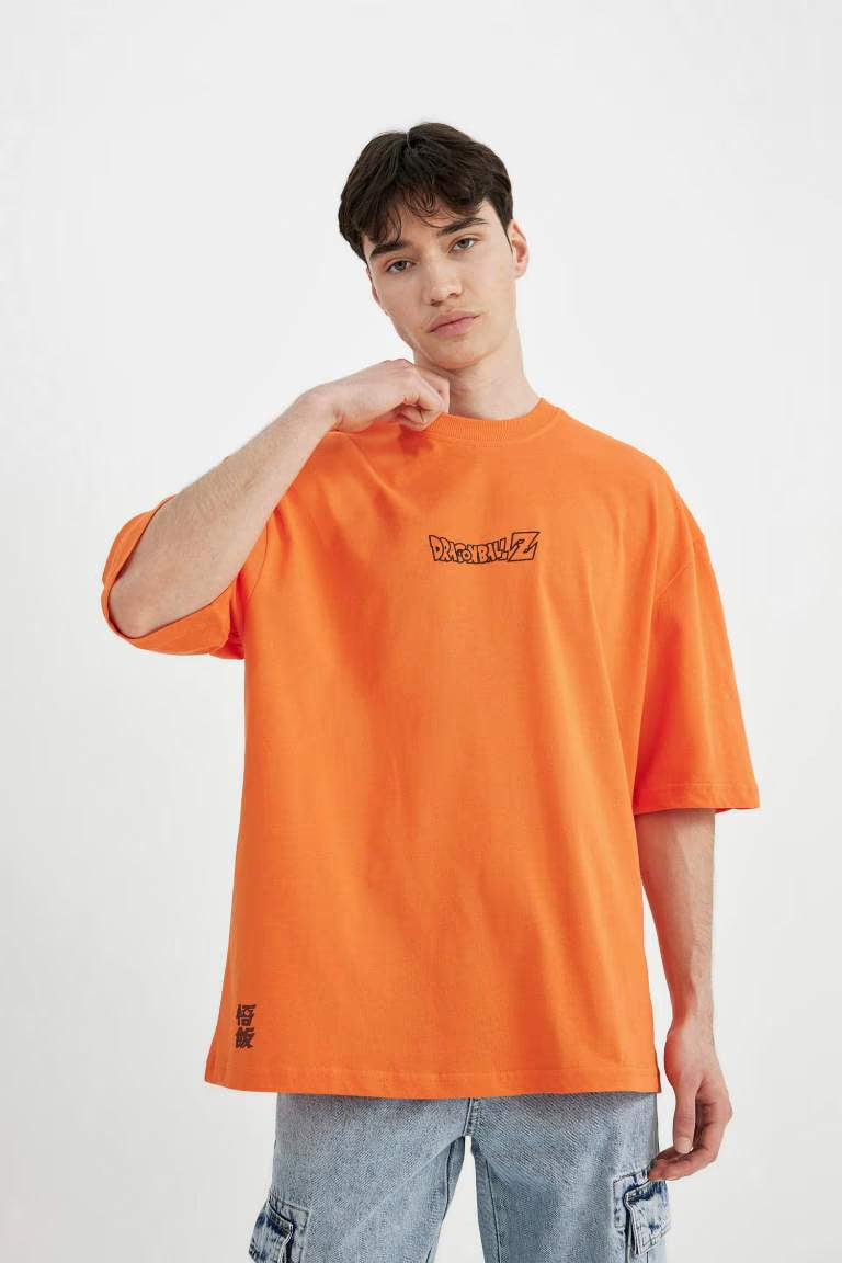 Dragon Ball Loose Fit Crew Neck Short Sleeve T-Shirt - -