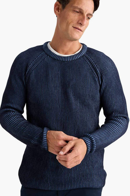Standard Fit Crew Neck Knitwear Pullover - -