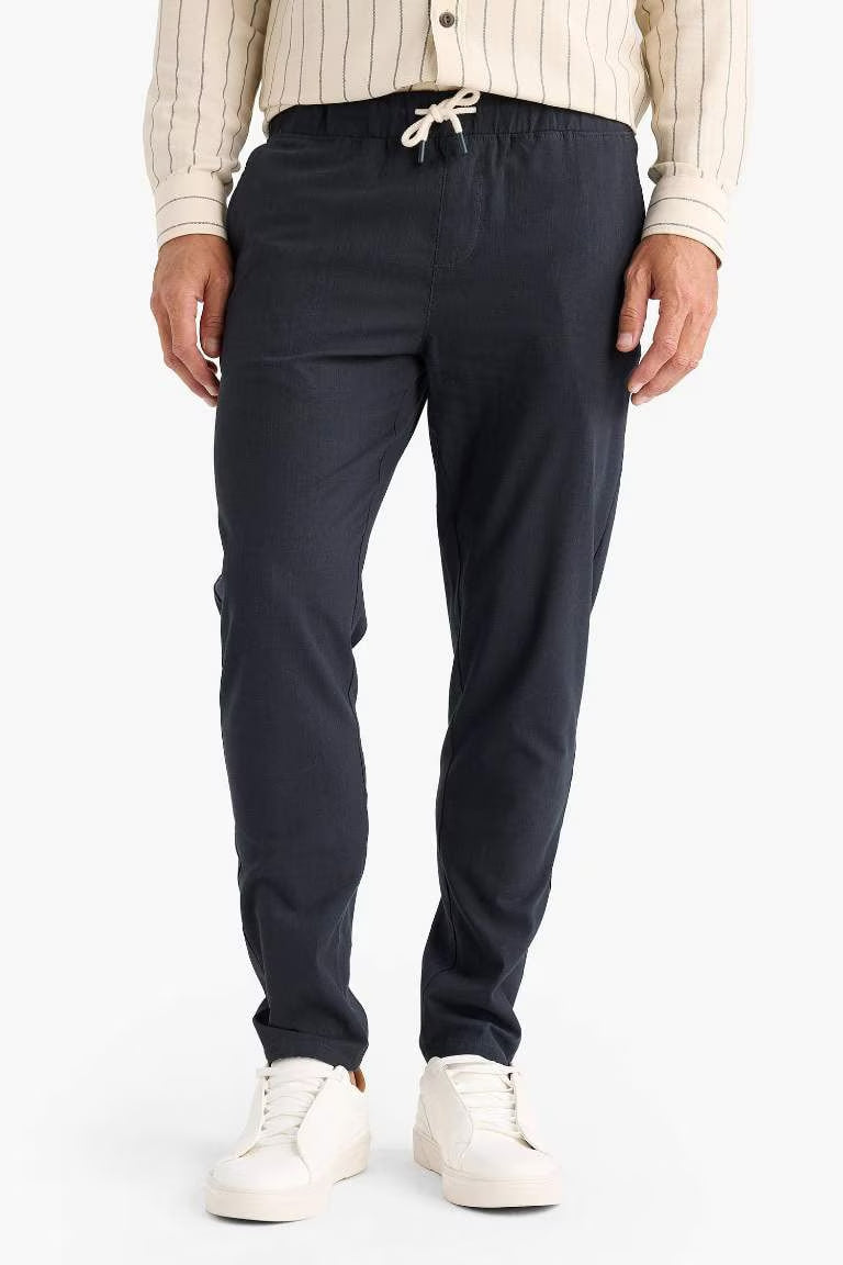 jogger Super Skinny Hem Cotton Trousers - - anthracite