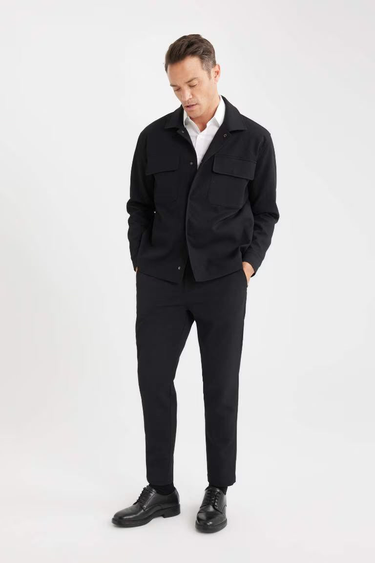 Summer Fabric Joggers - - Black