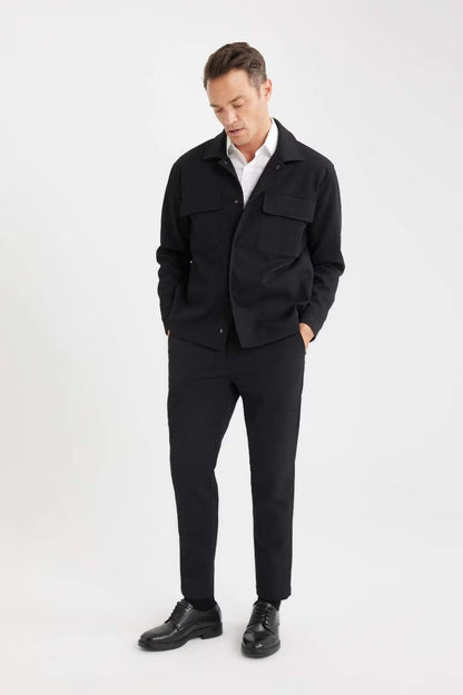 Summer Fabric Joggers - - Black