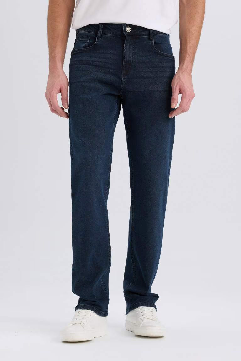 Sergio Regular Fit Normal Waist Pipe Leg Jeans - - Denim