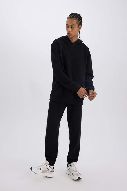 DeFactoFit Standard Fit Scuba Fabric Sports Jogger Sweatpants - - Black