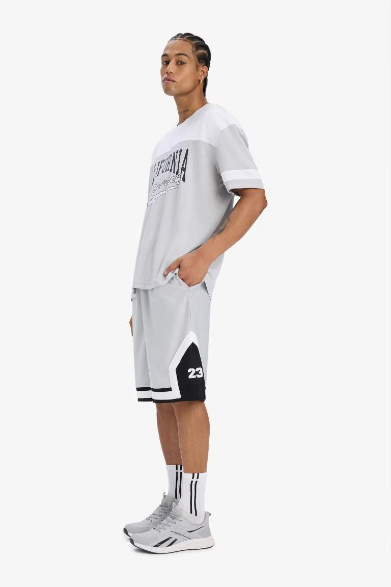 DeFactoFit Oversize Fit Sports Shorts - - Heather