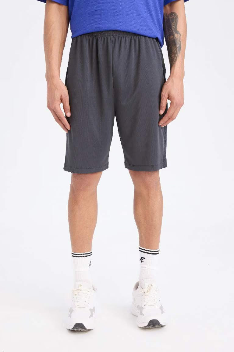 DeFactoFit Standard Fit Sports Shorts - - anthracite