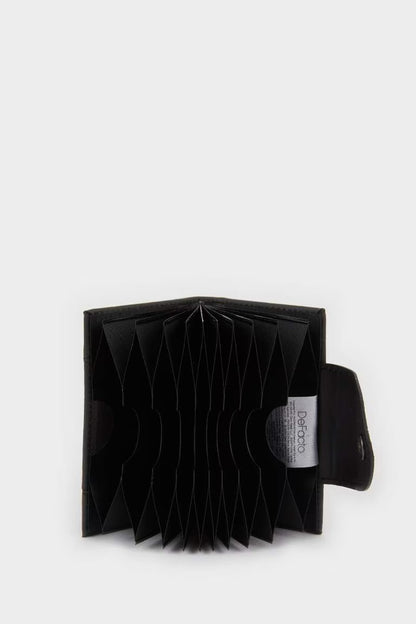 Man Faux Leather Business Card Wallet - -