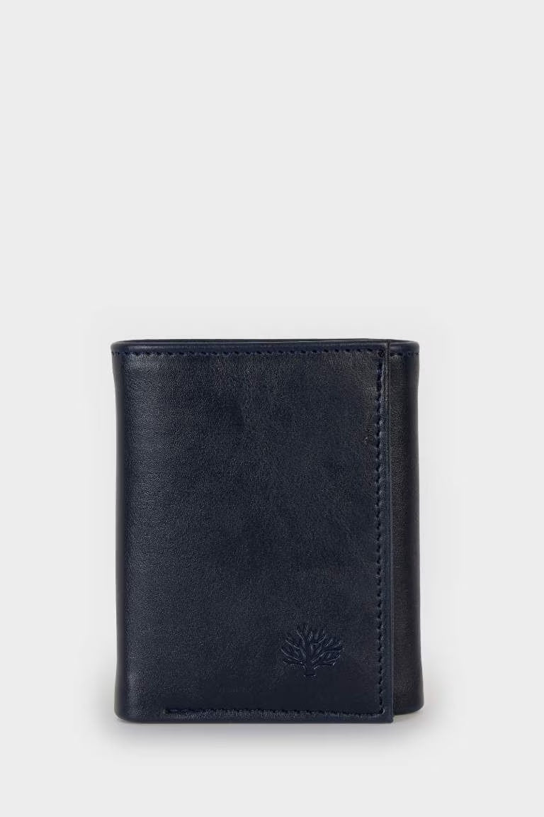 Man Faux Leather Wallets - - Navy