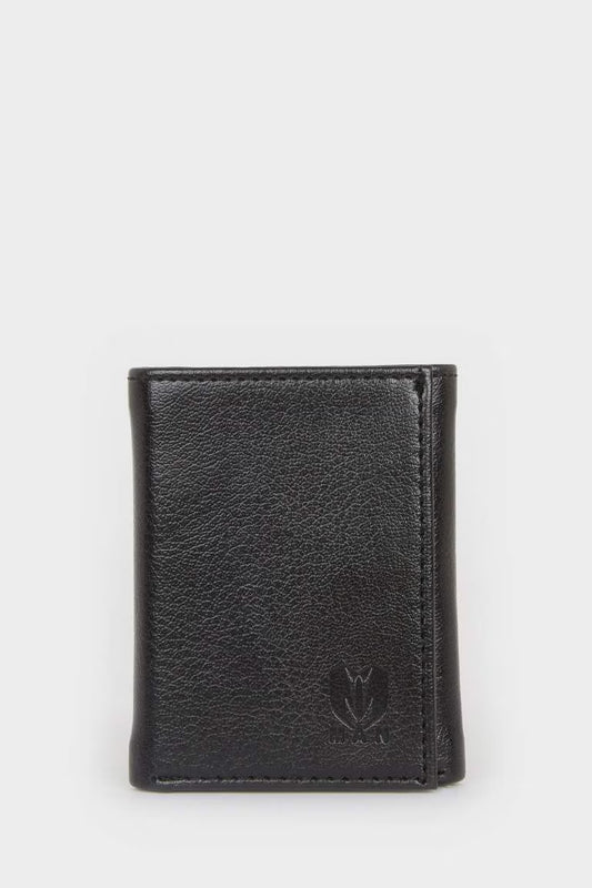Man Faux Leather Wallets - - Black