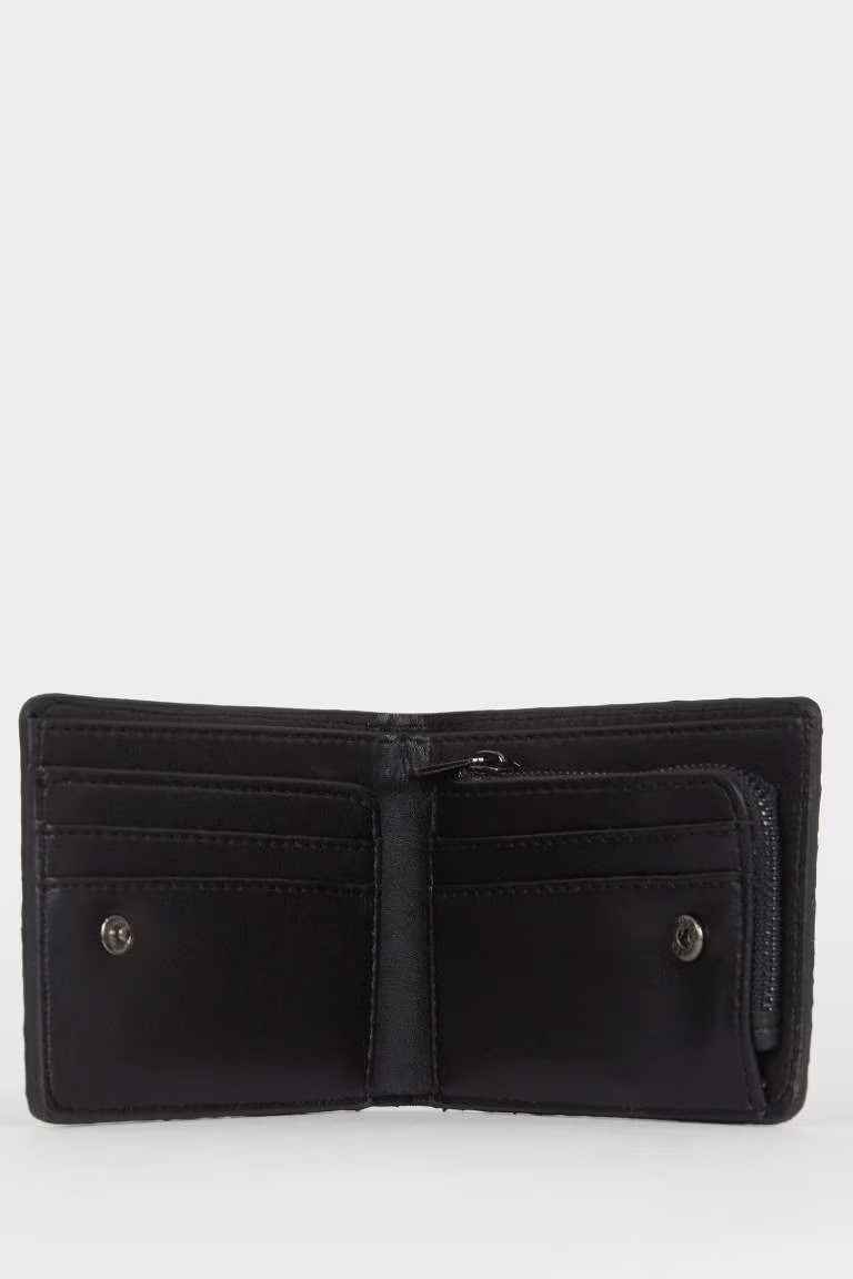 Man Faux Leather Wallets - -