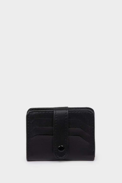 Man Faux Leather Wallets - - Black