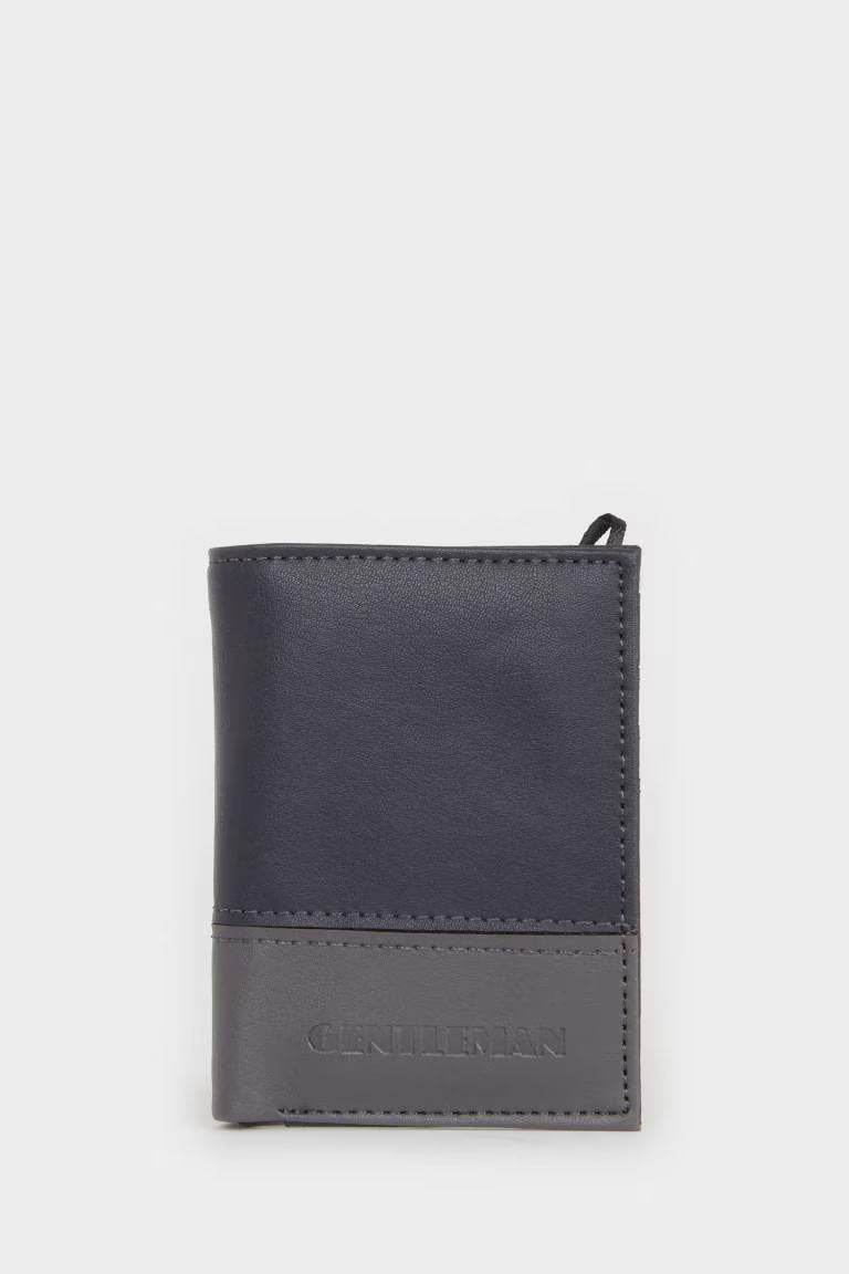Man Faux Leather Wallets - -