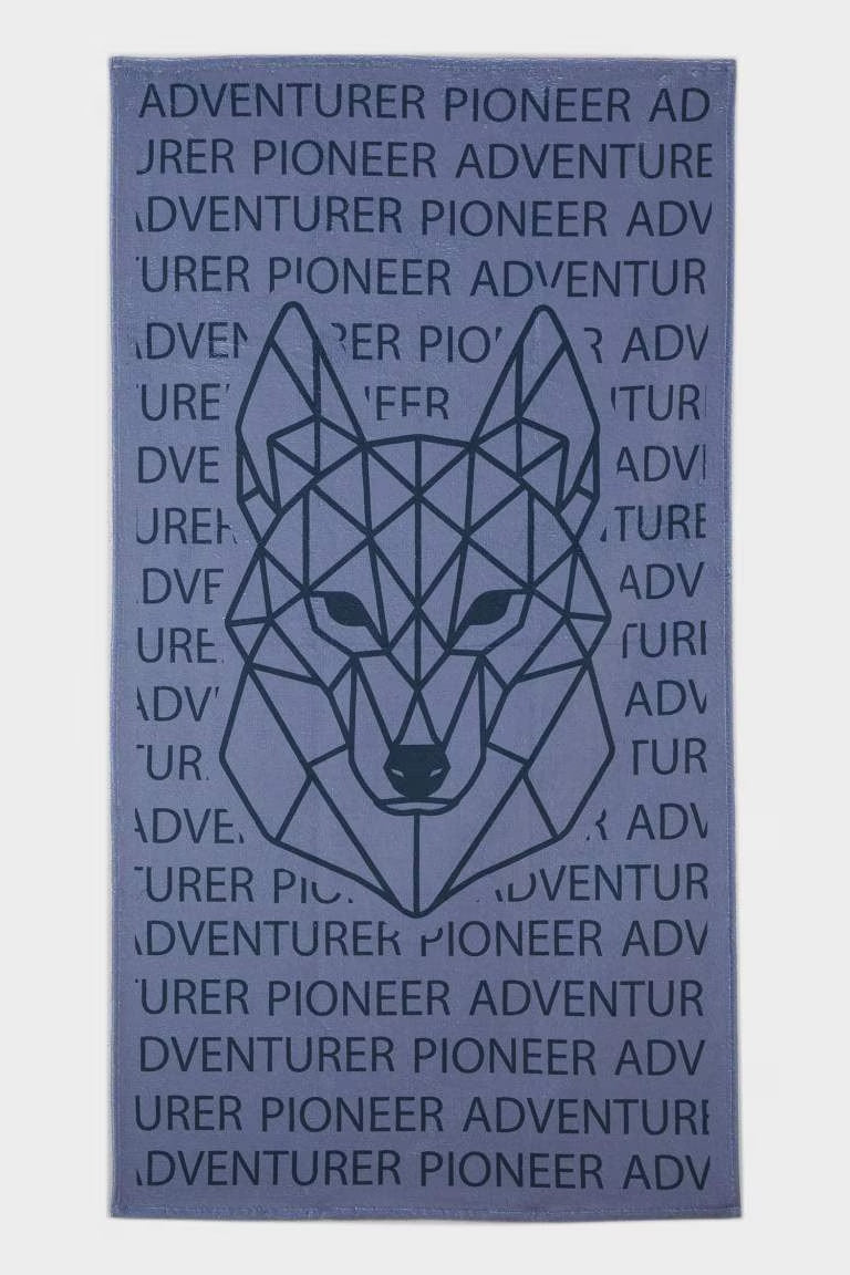 Man Cotton Beach Towel - - Blue