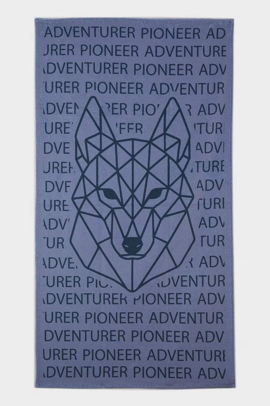 Man Cotton Beach Towel - - Blue