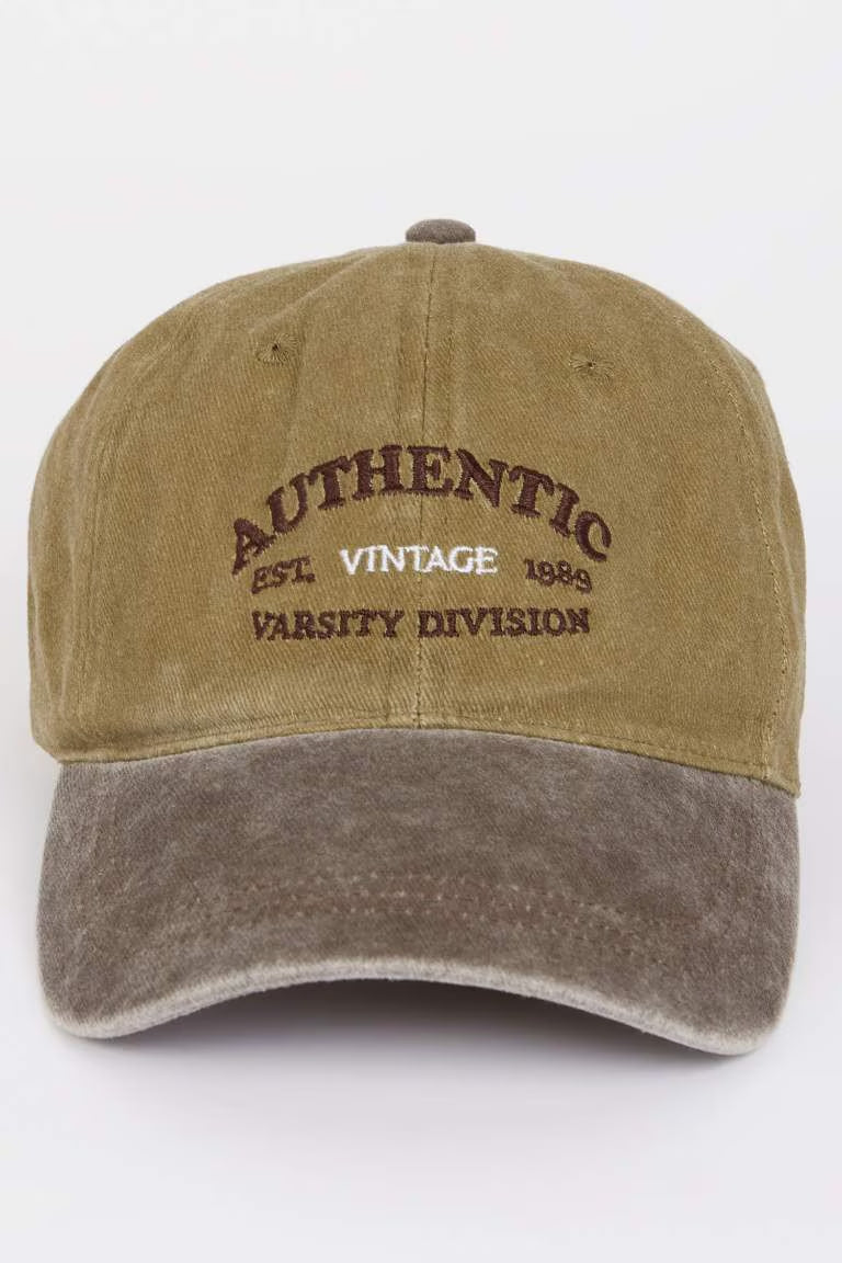 Boy Cotton Denim Cap - - Brown