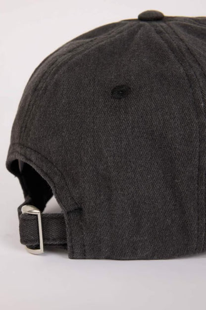 Man Label Printed Woven Baseball Cap - -