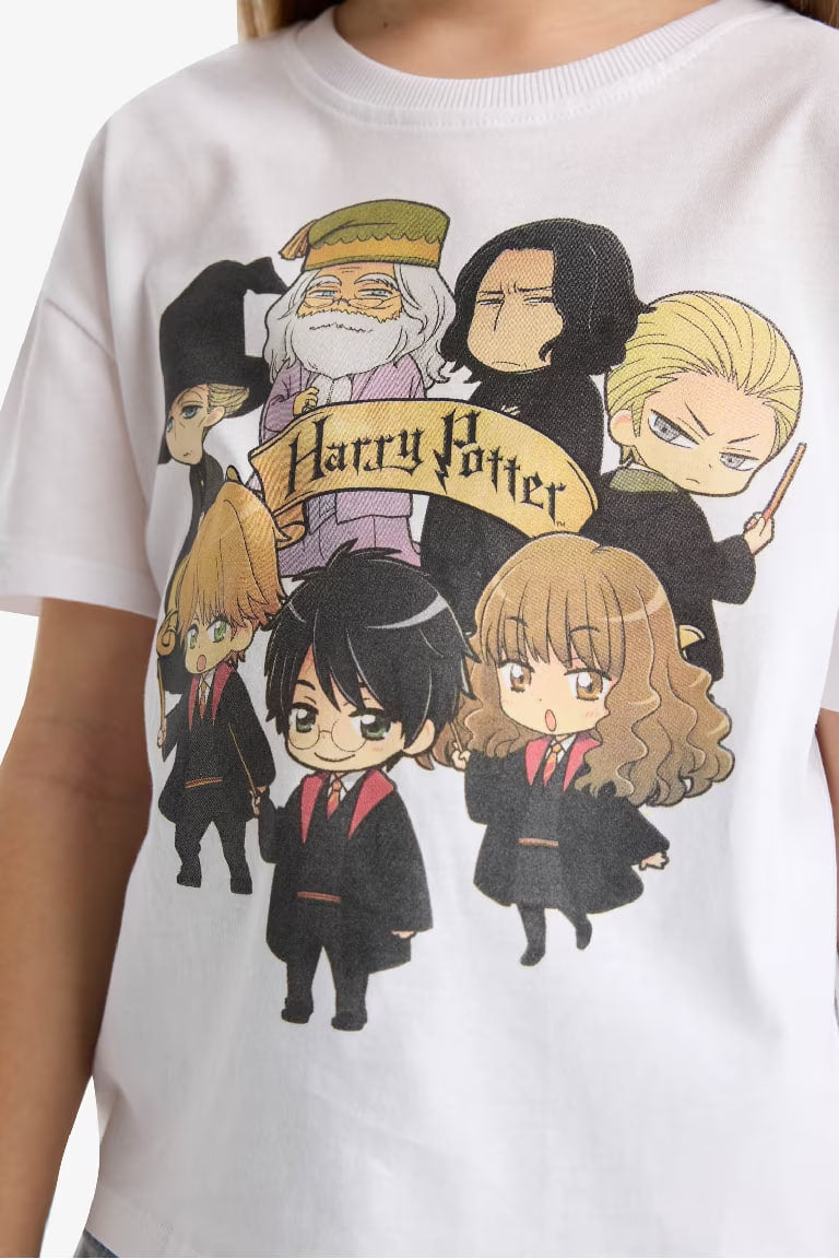 Girl Harry Potter Relax Fit Crew Neck T-Shirt - -