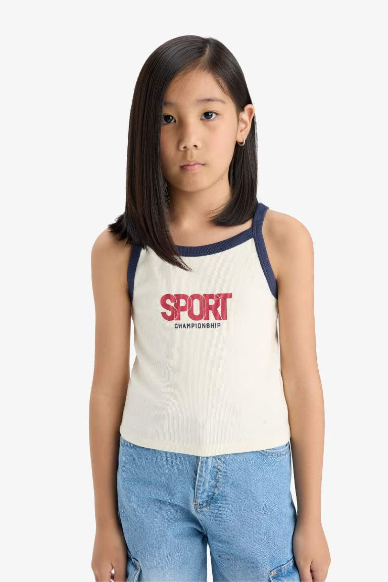 Girl Slim Fit 3D Camisole Tank Top - -