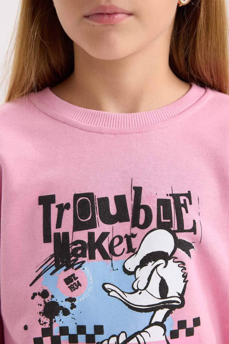Girl Disney Mickey Mouse &Friends Relax Fit Sweatshirt - -