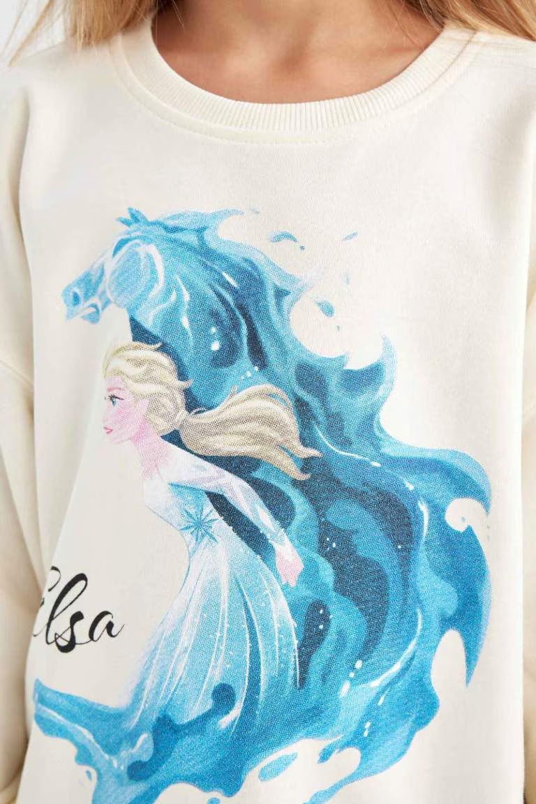 Girl Frozen Relax Fit Crew Neck Sweatshirt - -