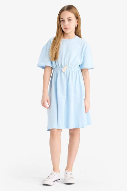 Girl Oversize Fit Short Sleeve Dress - -