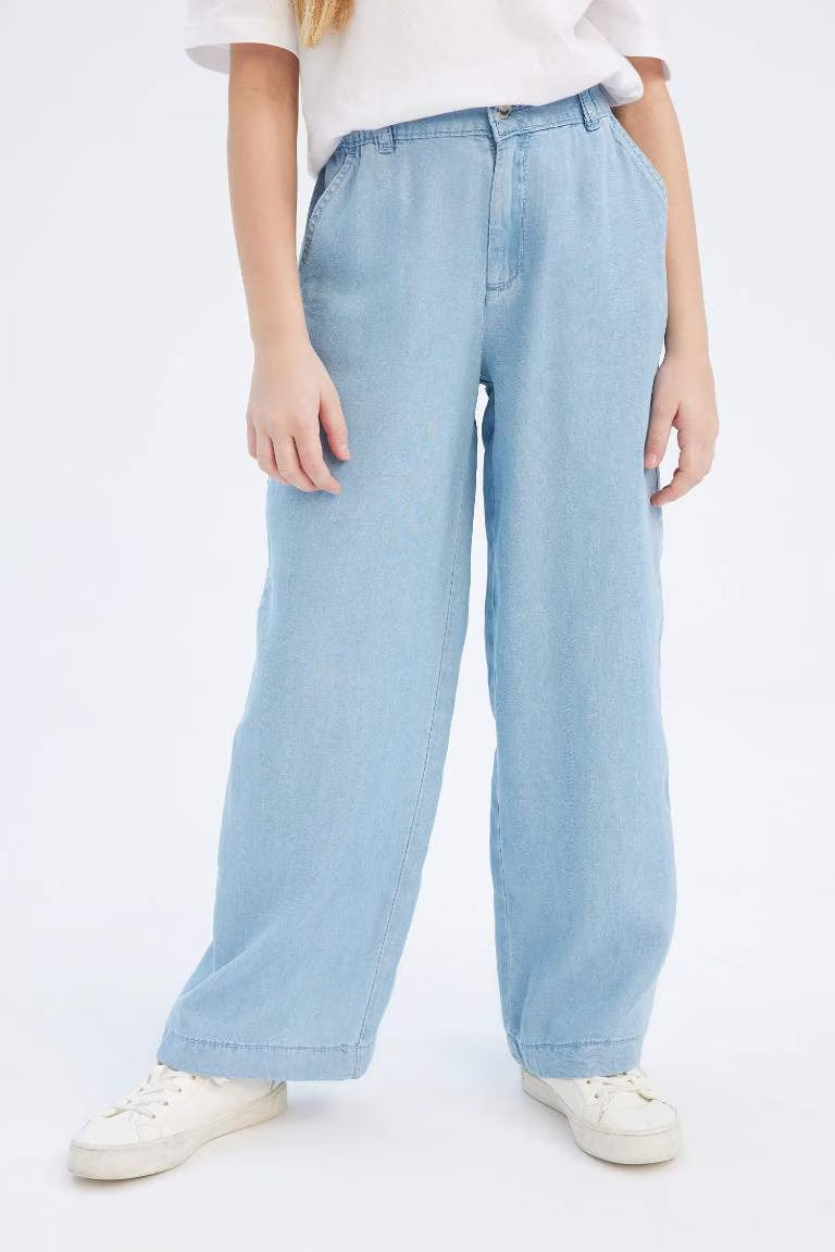Girl Wide Leg Jeans - -