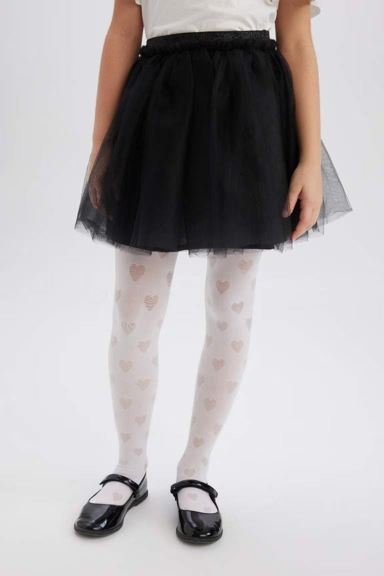 Girl Flexible Waist Tutu Skirt - -