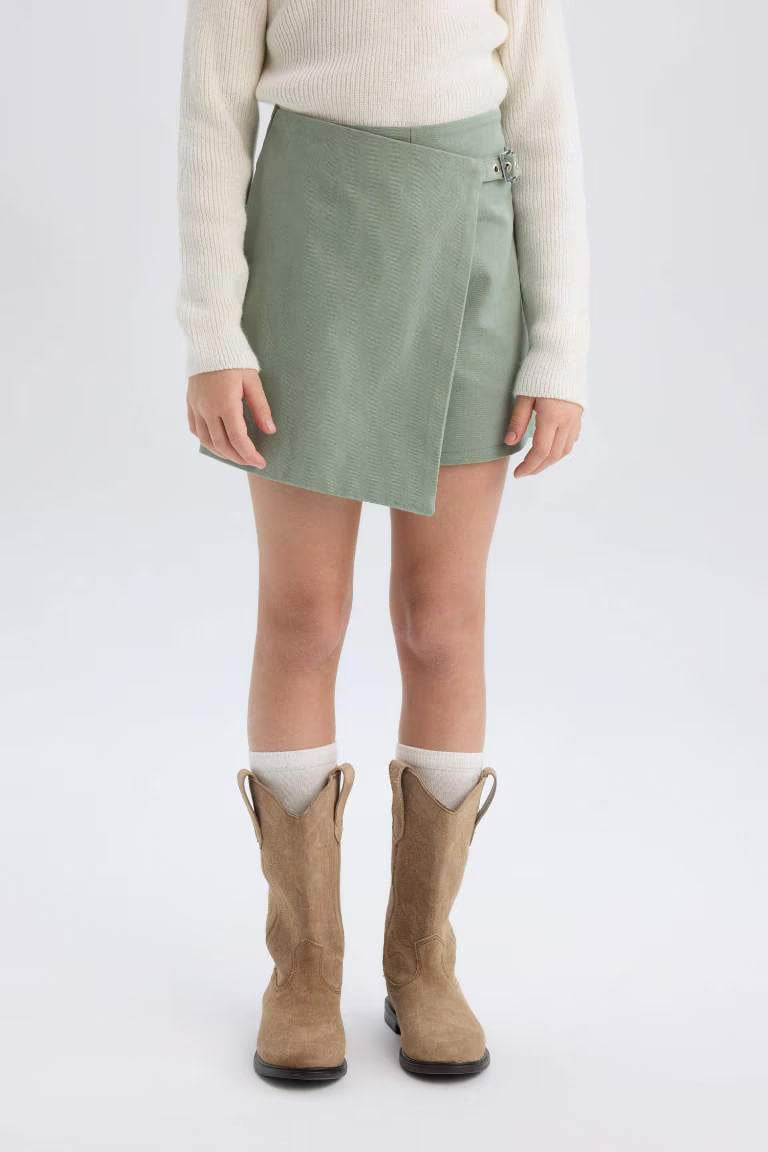 Girl Gabardine Short Skort - -
