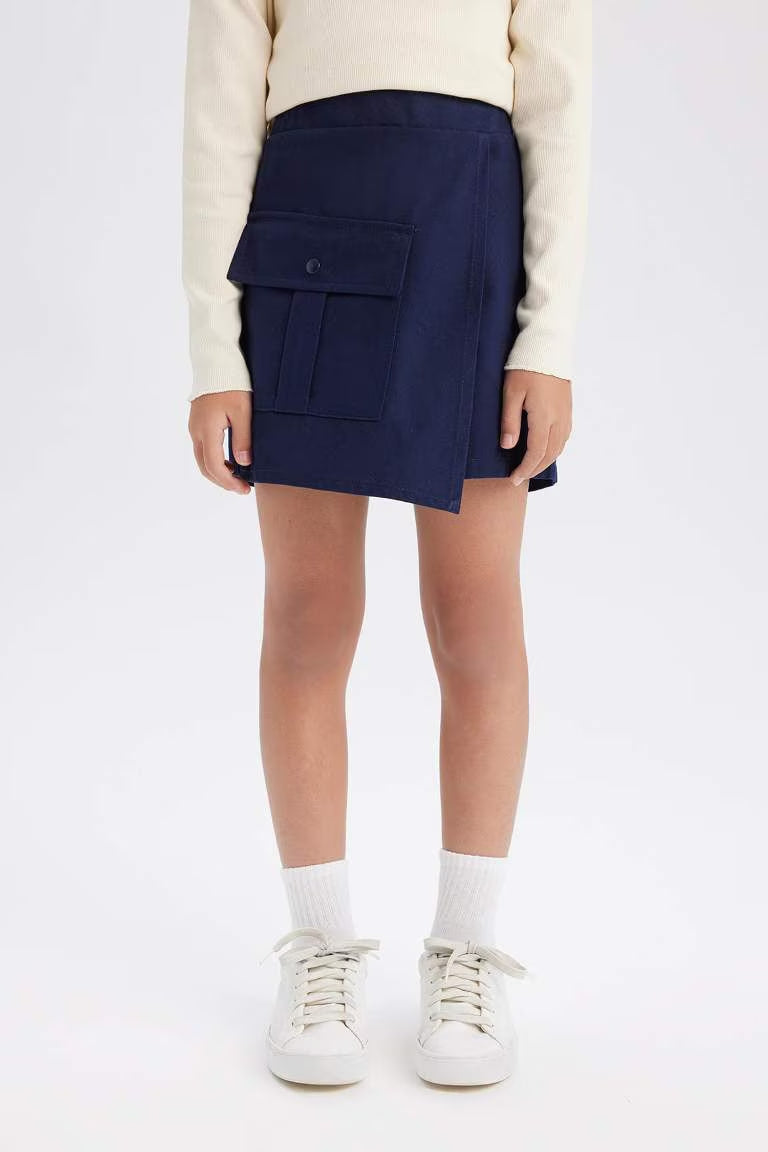 Girl Gabardine Skirt - -