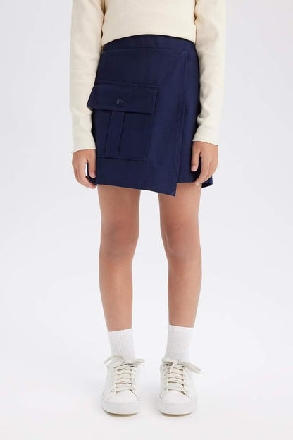 Girl Gabardine Skirt - -