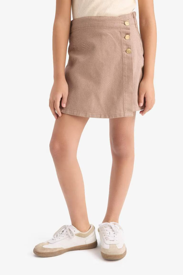 Girl Gabardine Skirt - -