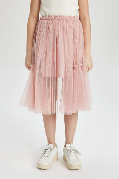 Girl Regular Fit Knitted Skirt - -