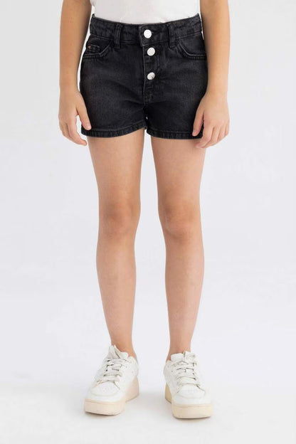 Girl Mom Fit Denim Shorts - -