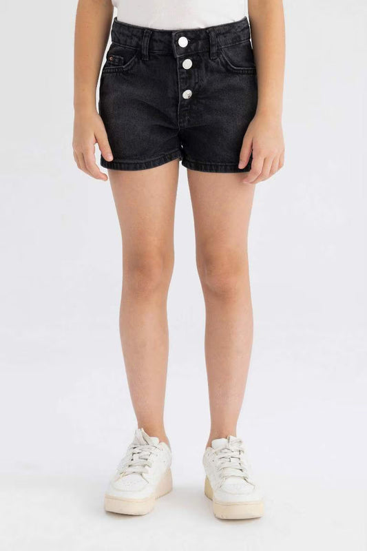 Girl Mom Fit Denim Shorts - -