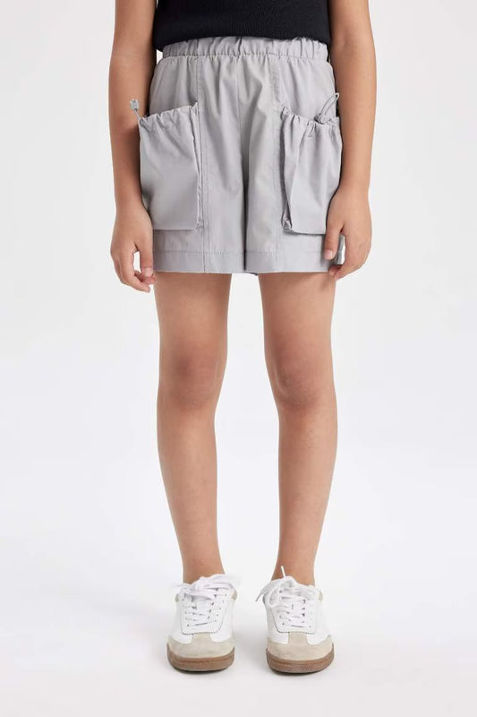 Girl Cotton Pocket Shorts - -