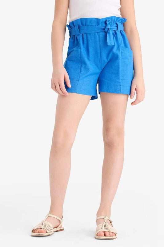 Girl Ripped Detailed Denim Shorts - -