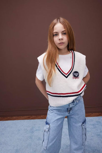 Girl Sweater Vest - -