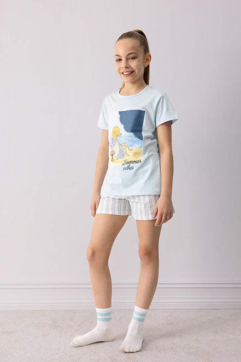 Girl Regular Fit 2 Piece Pajama Set - -