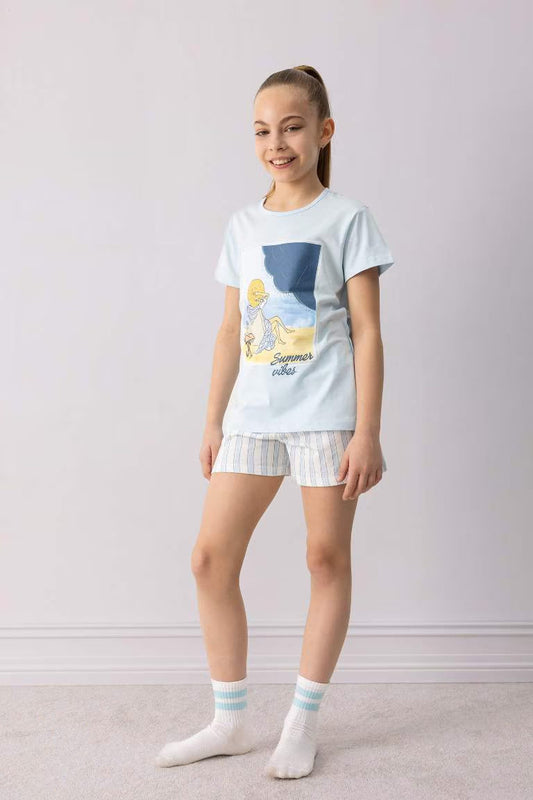 Girl Regular Fit 2 Piece Pajama Set - -