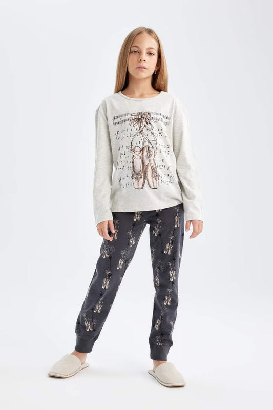 Girl Printed 2 Piece Pajama Set - -