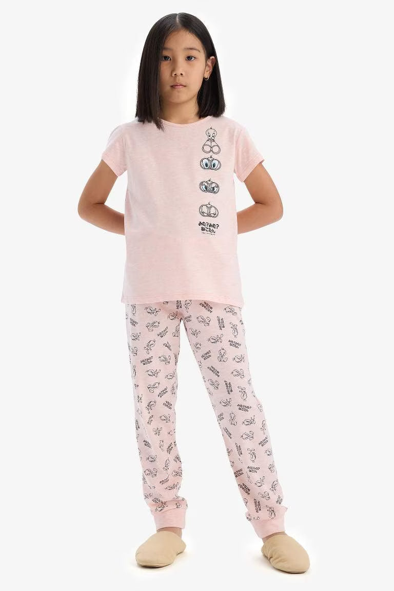 Girl Looney Tunes Regular Fit 2 Piece Pajama Set - -