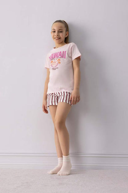 Girl Regular Fit 2 Piece Pajama Set - -