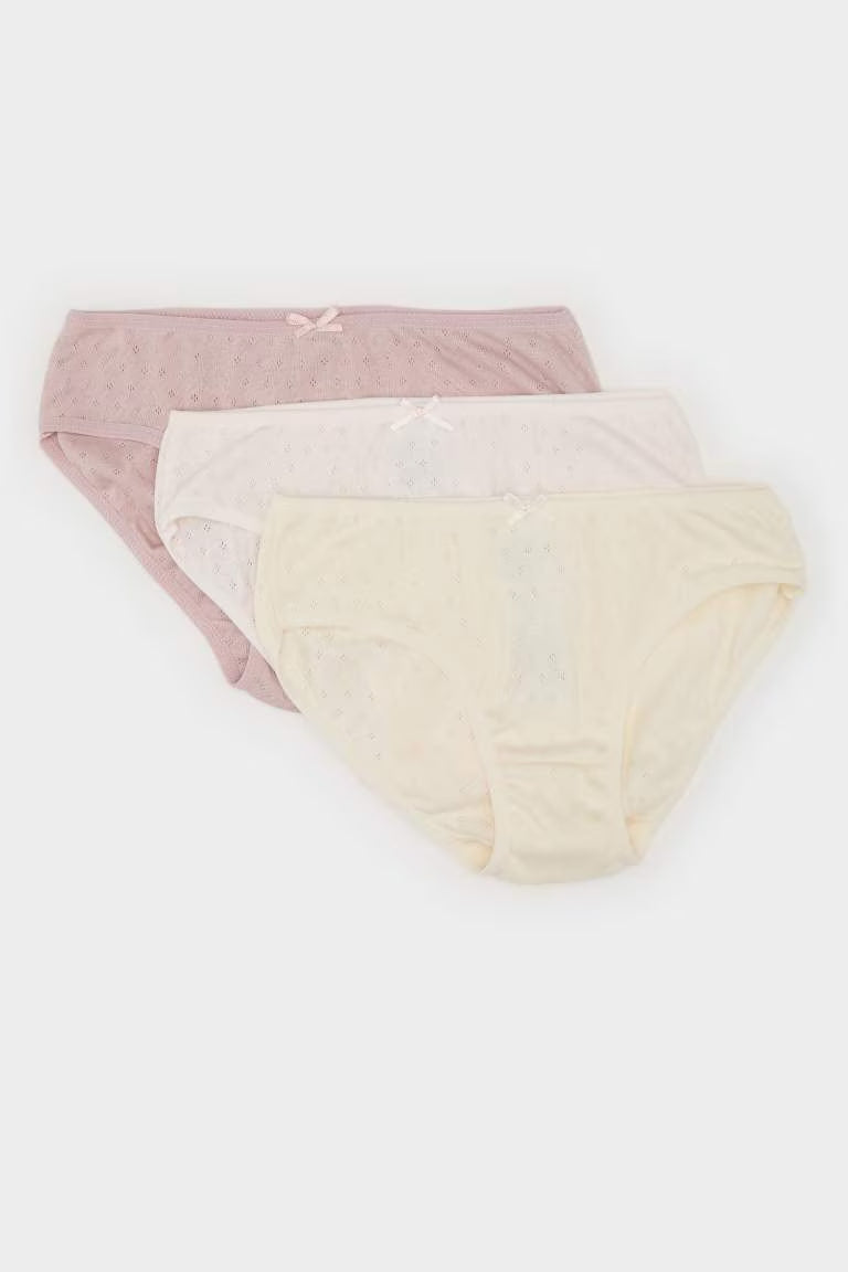 Girl 3 Piece Slip Panties - - Multicolor