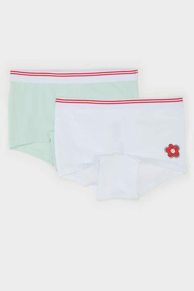Girl Floral 2 Piece Boxers - - Multicolor
