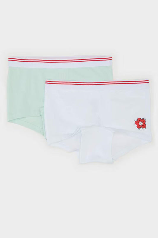 Girl Floral 2 Piece Boxers - - Multicolor
