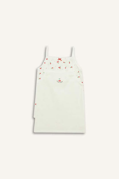 Girl Patterned 2 Piece Undershirts - -