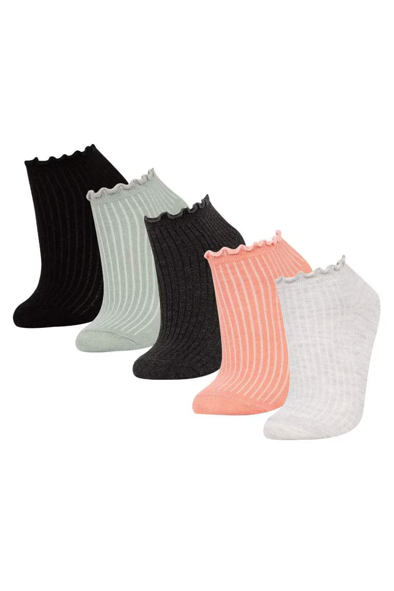 Girl 5 Piece Short Socks - -