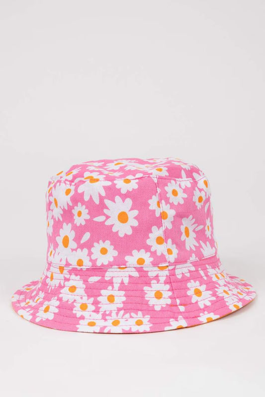 Girl Cotton Hat - - Floral 5-9