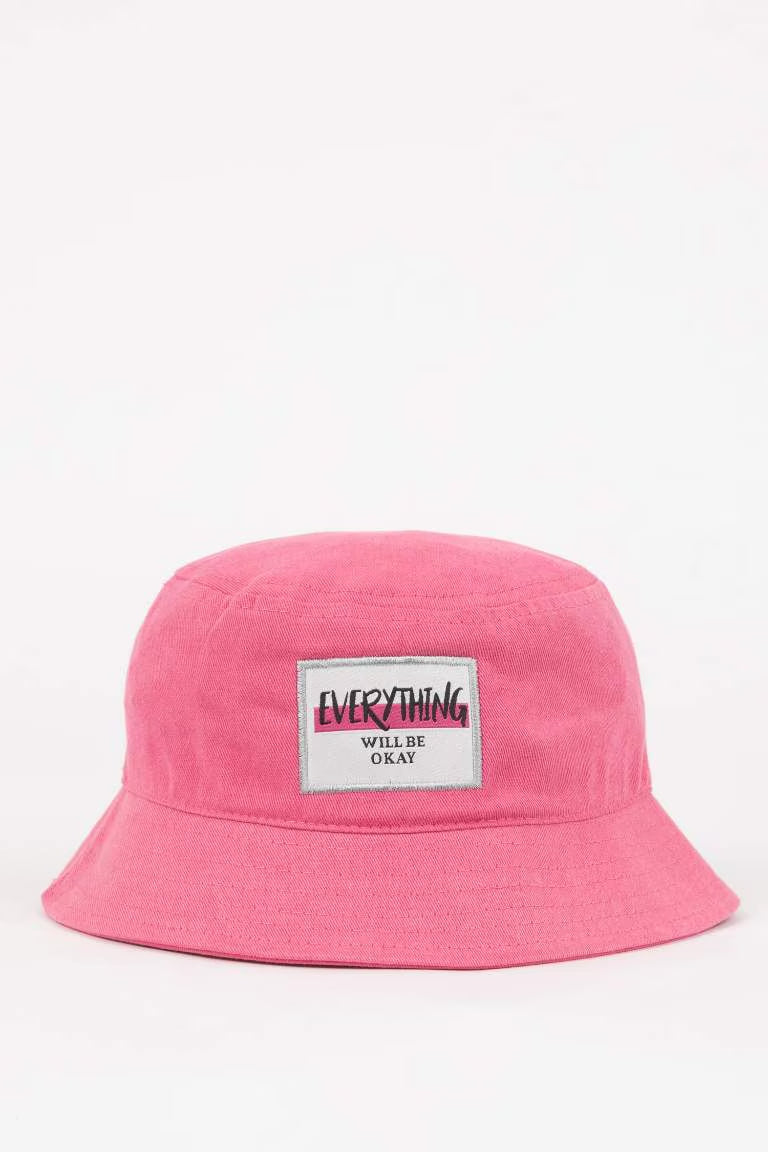 Girl Cotton Bucket Hat - - Pink Standard