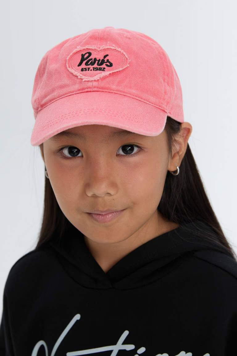 Girl Cotton Cap - - Pink 5-9