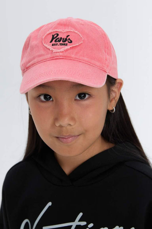 Girl Cotton Cap - - Pink 5-9